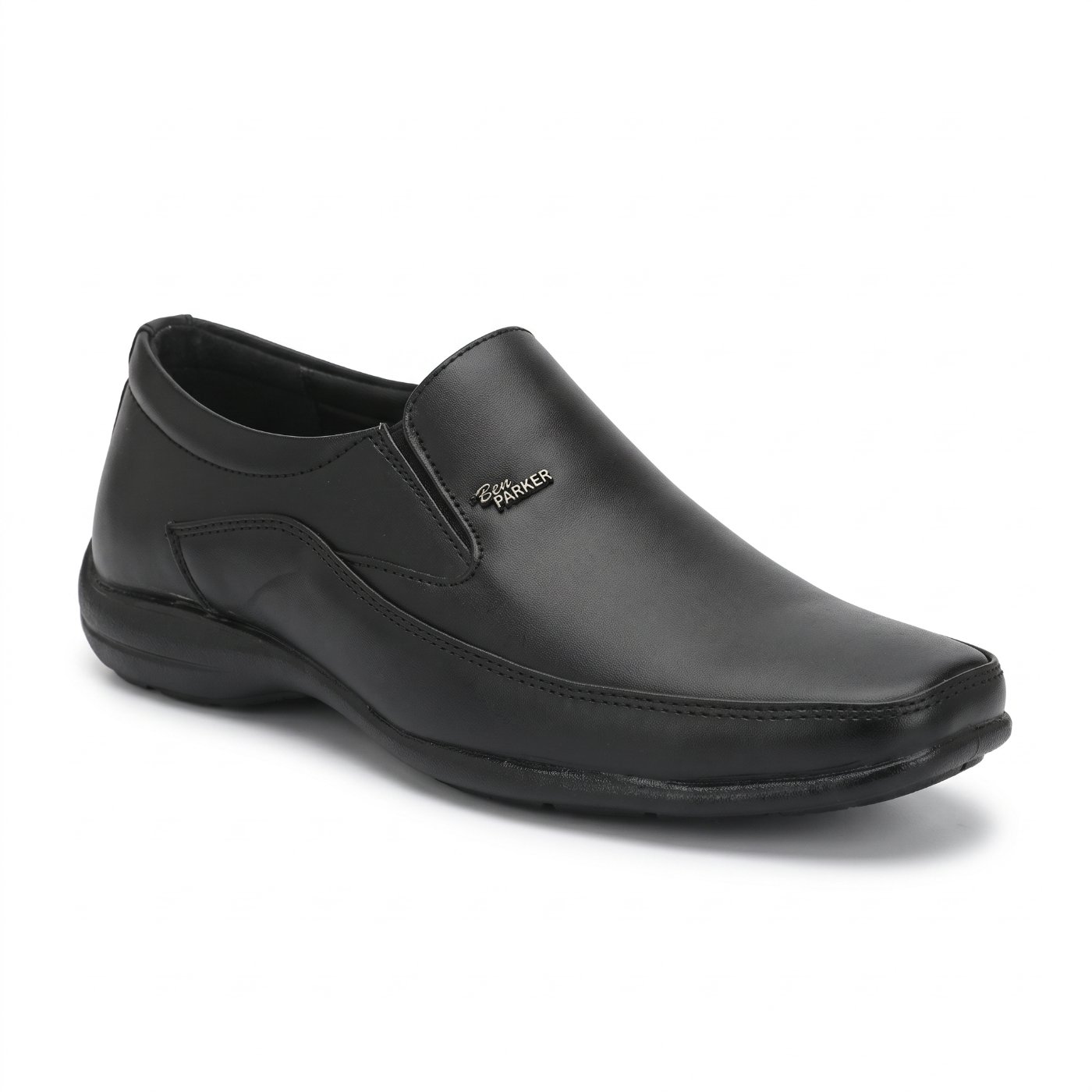 BP Men’s Classic Black Slip-On Formal Shoes 2701| Comfort Business Loafers & Office Footwear