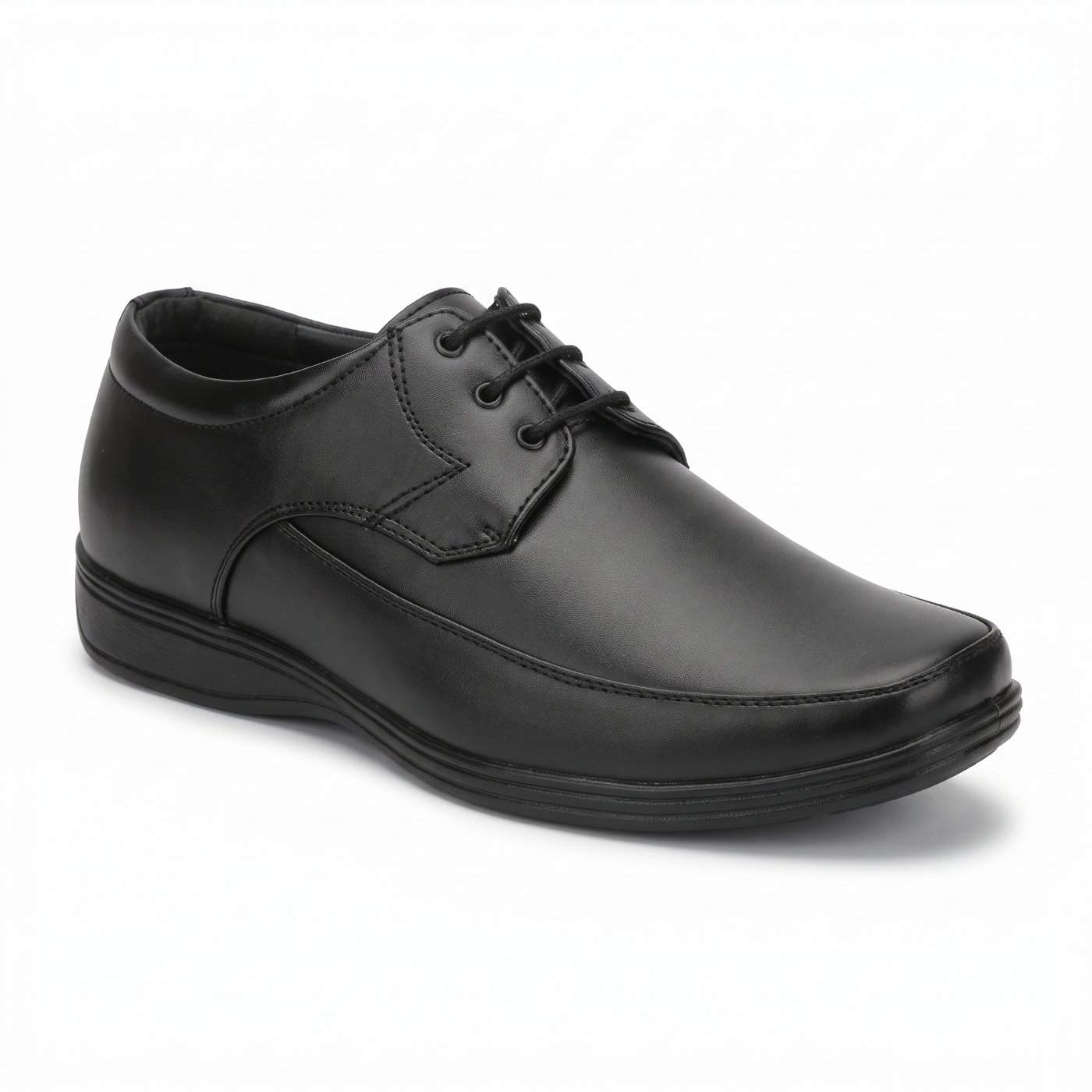 BP's Men’s Classic Black Derby Formal Shoes 2702 | Lace-Up Business & Office Footwear