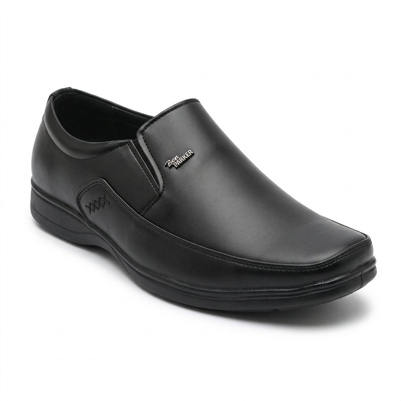 BP'sMen’s Black Slip-On Formal Shoes 5201 | Comfort Business Loafers & Office Footwear, BLACK — Royal Shoes
